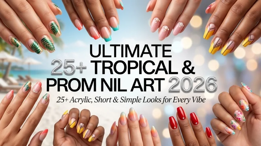 25+ Ultimate Tropical & Prom Nail Designs: Acrylic, Short & Simple Looks for Every Vibe